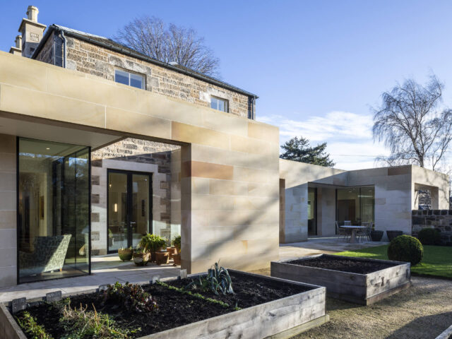 Garden villa extension - External view of extension and original villa.